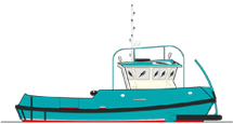 13m Harbour Tug - Macduff FORTH 13 Profile